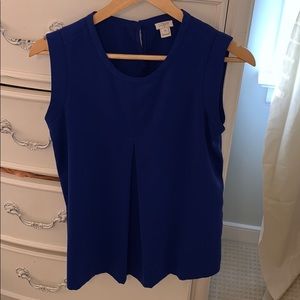 J Crew Cobalt Sleeveless Blouse Size 0